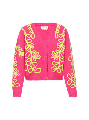 IZIA Cardigan in pink lime