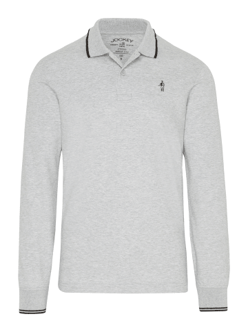 Jockey Longsleeve Pique Polo in Grau
