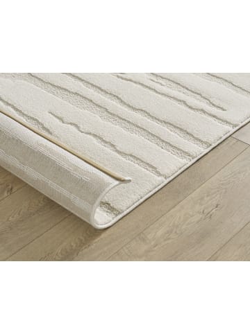 KADIMA DESIGN Kurzflorteppich Abstrakt pflegeleicht Wohnzimmer Schlafzimmer Flur in Creme