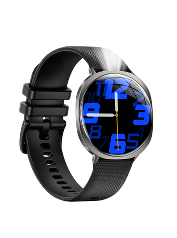 Platyne Smartwatch Bluetooth 5.4, Anrufe, Gesundheitstracking, 100+ Sportmodi in Schwarz