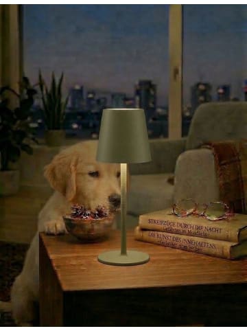 Coen Bakker LED Tischlampe dimmbar Innen & Außen 27,5x7cm Glatt in Grün