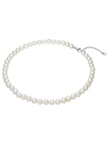 Valero Pearls Perlen-Kette Sterling Silber Süßwasser-Zuchtperle in weiß