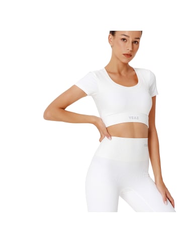 YEAZ CLUB LEVEL SET Top + Leggings in weiß