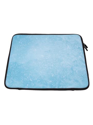 Mr. & Mrs. Panda Laptop Tasche Schwein Glühwein mit Spruch in Eisblau