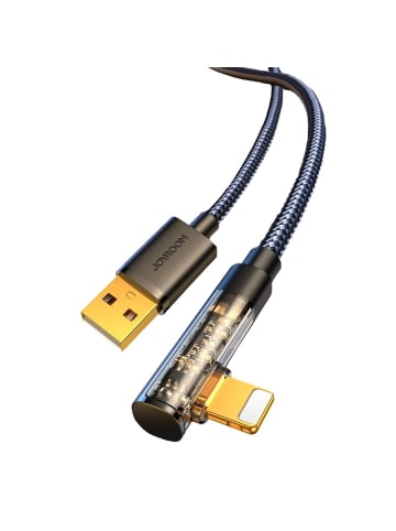 COFI 1453 Gaming-Kabel USB Kabel kompatibel mit iPhone 2,4A 1,2m in Schwarz