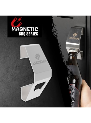 Landmann Flaschenöffner magnetisch Edelstahl Silber