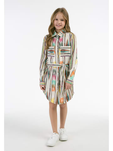 myMo KIDS Mädchen Hemdblusenkleid in Mehrfarbiges Inkamuster