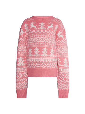 myMo KIDS Mädchen (Kids) Pullover in Pink Weiss