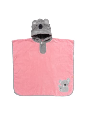 Schlummersack Frottee Badeponcho in Rosa-Weiß