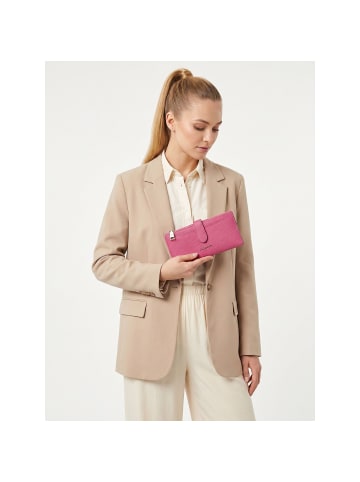 Lazarotti Bologna Leather Geldbörse Leder 20 cm in hot pink
