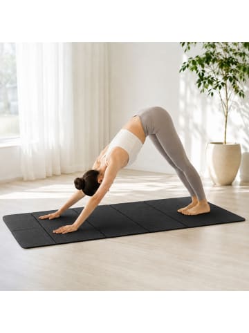 relaxdays Yogamatte in Schwarz - (B)61 x (H)0,6 x (T)183 cm