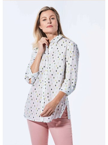 GOLDNER Kurzgröße:  Bluse Bluse mit Hemdkragen in bunt / gemustert