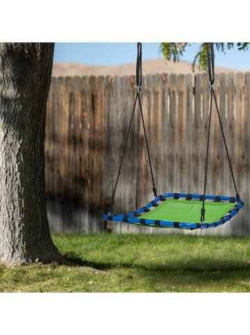 relaxdays Nestschaukel in Grün - (B)76 x (H)160 x (T)103 cm