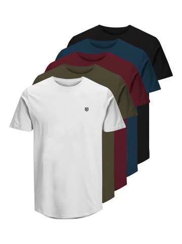 Jack & Jones T-Shirt JPRBLABRODY 5er Pack in verschiedene