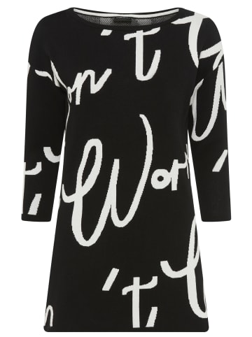 Laura Scott Jacquardpullover in schwarz weiß gemustert