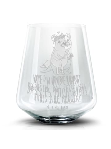 Mr. & Mrs. Panda Blümchentail Glas Quokka Happy mit Spruch in Transparent