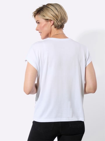 WITT WEIDEN Shirt in weiß-aquamarin-bedruckt