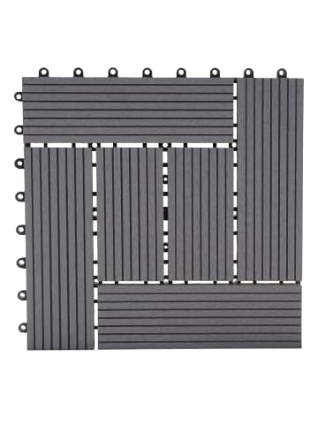 MCW WPC Bodenfliese Sarthe, Premium, grau versetzt