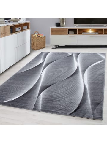 Kurzflor Teppich Paolo in Schwarz