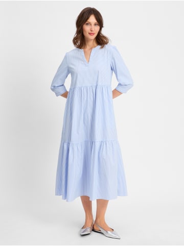 Marie Lund Kleid in blau weiß - 0001