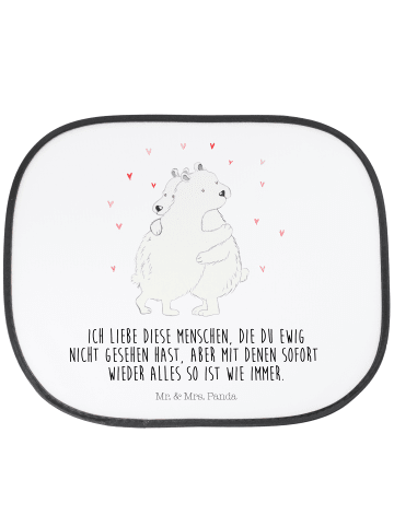Mr. & Mrs. Panda Sonnenschutz Auto Eisbär Umarmen mit Spruch in Weiß