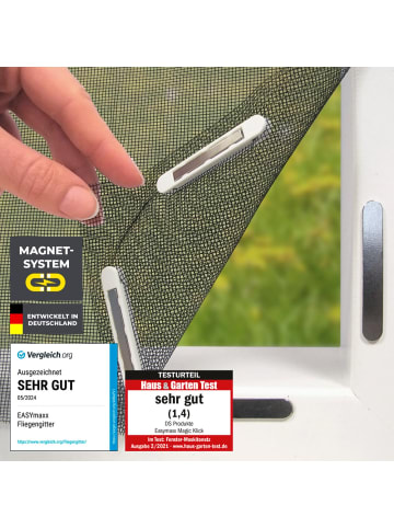 EASYmaxx EASYmaxx Insect Protect Magnet-Insektenschutzgitter 2er-Set - bis max. 110x130cm