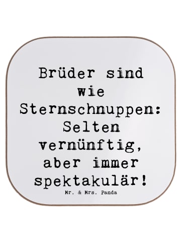Mr. & Mrs. Panda Coaster Spruch Brüder Sternschnuppen mit Spruch in Weiß