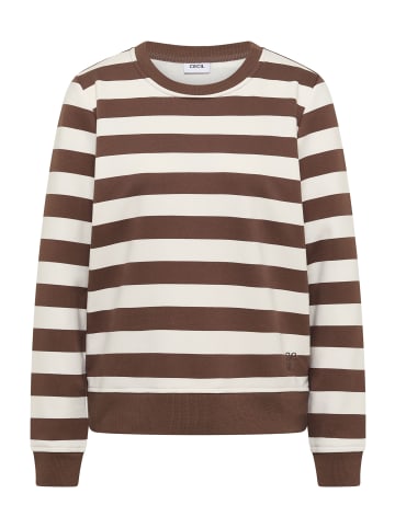 Cecil Striped Sweatshirt in Urban Taupe