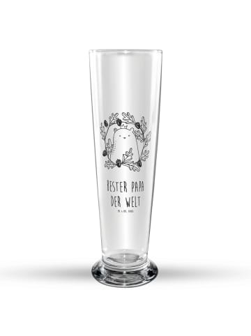 Mr. & Mrs. Panda Bierglas Bär König mit Spruch in Transparent