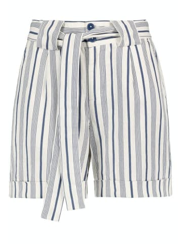 Eight2Nine Short in stripes: washed indigo blue-white