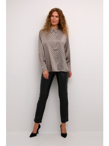 Kaffe Langarm - Hemd KAdonna Baggy fit in Steeple Gray/Black Dot