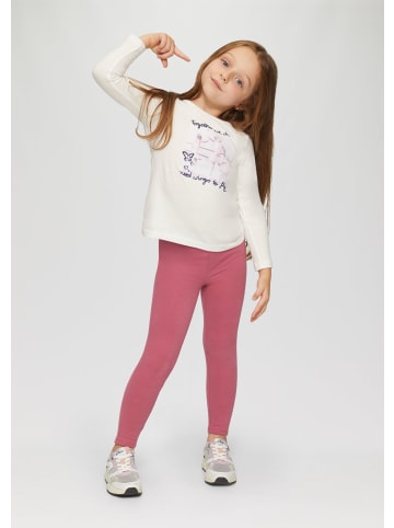 s.Oliver T-Shirt langarm in Creme-weiß