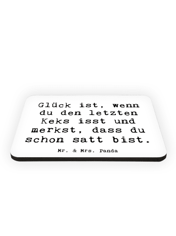 Mr. & Mrs. Panda Pinnwand Magnet Spruch Glück Erfüllung mit Spruch in Weiß