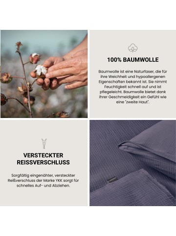 Schiesser Musselin-Bettwäscheset Molly in Indigo