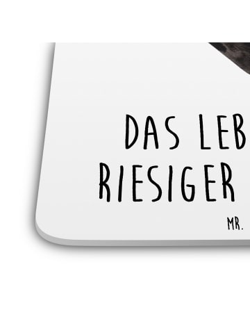 Mr. & Mrs. Panda Bieruntersetzer Stinktier Handstand mit Spruch in Weiß