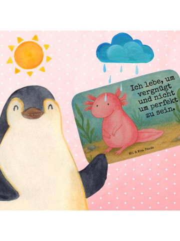 Mr. & Mrs. Panda Badteppich Axolotl Niedlich Design mit Spruch in Weiß
