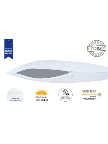 JACK 2er Set Outdoor Kissenhülle 30x50cm Uni in Weiß