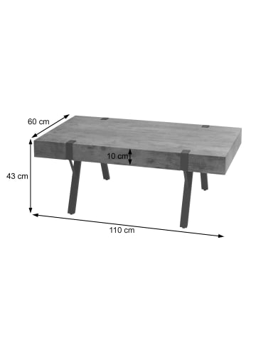 MCW Couchtisch L54, Marmor-Optik grau
