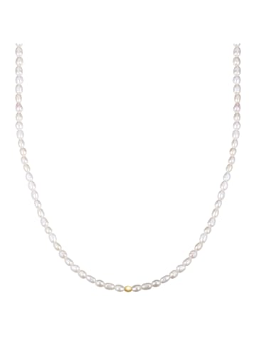 Glanzstücke München Kette aus Sterling Silber mit Süßwasser-Zuchtperle in weiß