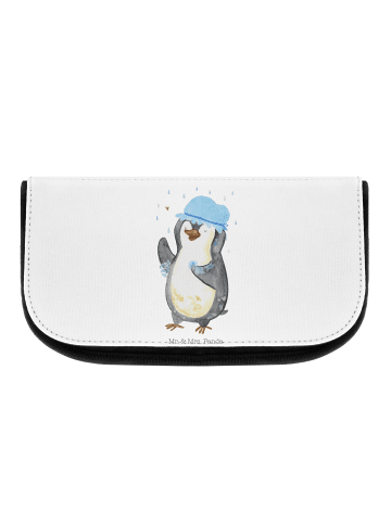 Mr. & Mrs. Panda Make-Up Tasche Pinguin Duschen ohne Spruch in Weiß