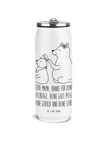 Mr. & Mrs. Panda Wasserflasche Bär Kind mit Spruch in Weiß