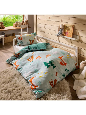 Erwin Müller Renforcé Kinder-Wendebettwäsche in türkis