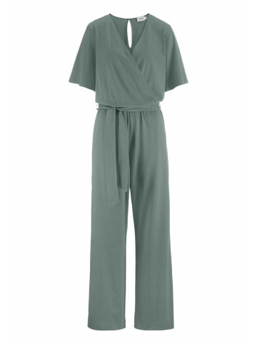 Hessnatur Jersey Overall in mattgrün