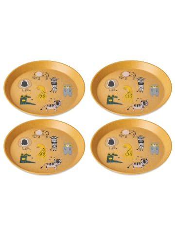 koziol CONNECT PLATE ZOO - Kleiner Teller 205mm Set in nature wood