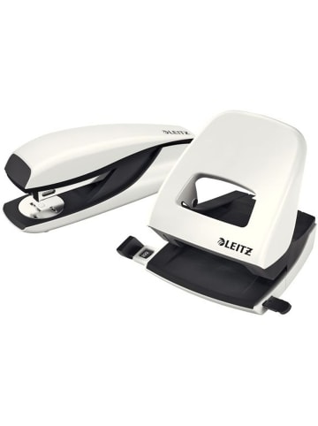 Leitz Locher NeXXt 5008 und Heftgerät NeXXt 5502 im Set perlweiß