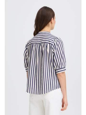 Fransa Kurzarm-Bluse FRDONNIE Regular fit in NAVY BLAZER WHITE STRIPE