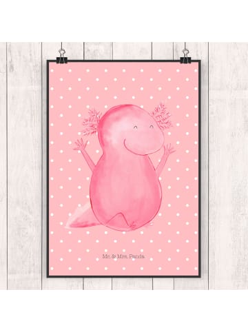 Mr. & Mrs. Panda wanddeko Axolotl Hurra ohne Spruch in Rot Pastell