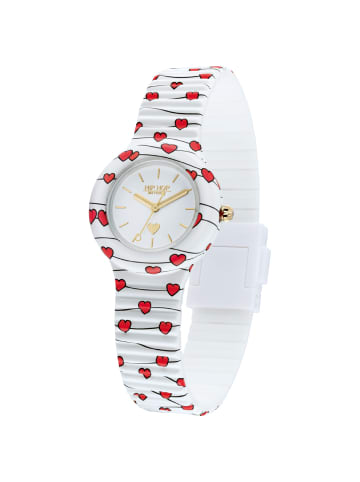 Hip Hop Analoguhr sweet heart weiss