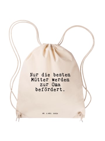 Mr. & Mrs. Panda Jutebeutel Nur die besten Mütter... mit Spruch in Creme
