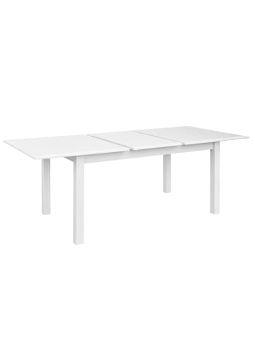 Feldmann-Wohnen Esstisch Belluno Elegante Kiefer weiß (RAL9010) lackiert 150-197 / 93 / 75cm